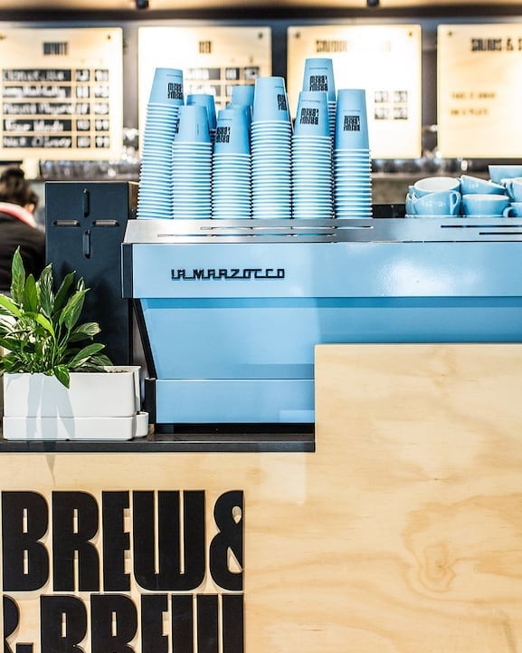 Brew & Brew coffee machine and counter